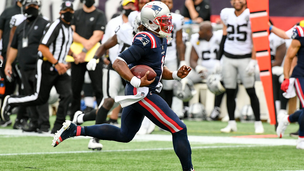 New England Patriots quarterback Cam Newton