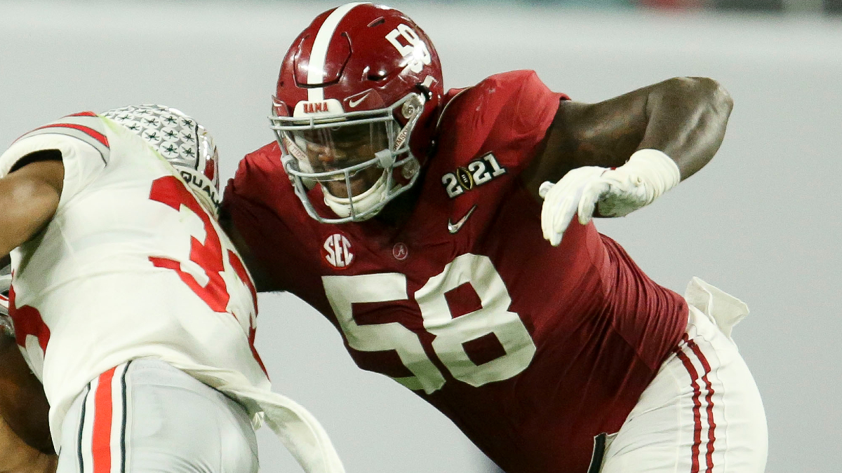 Alabama defensive lineman Christian Barmore
