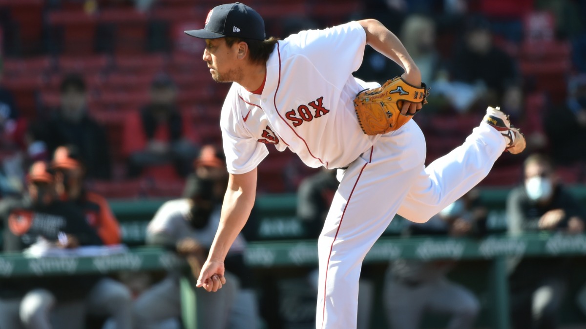 Boston Red Sox relief pitcher Hirokazu Sawamura