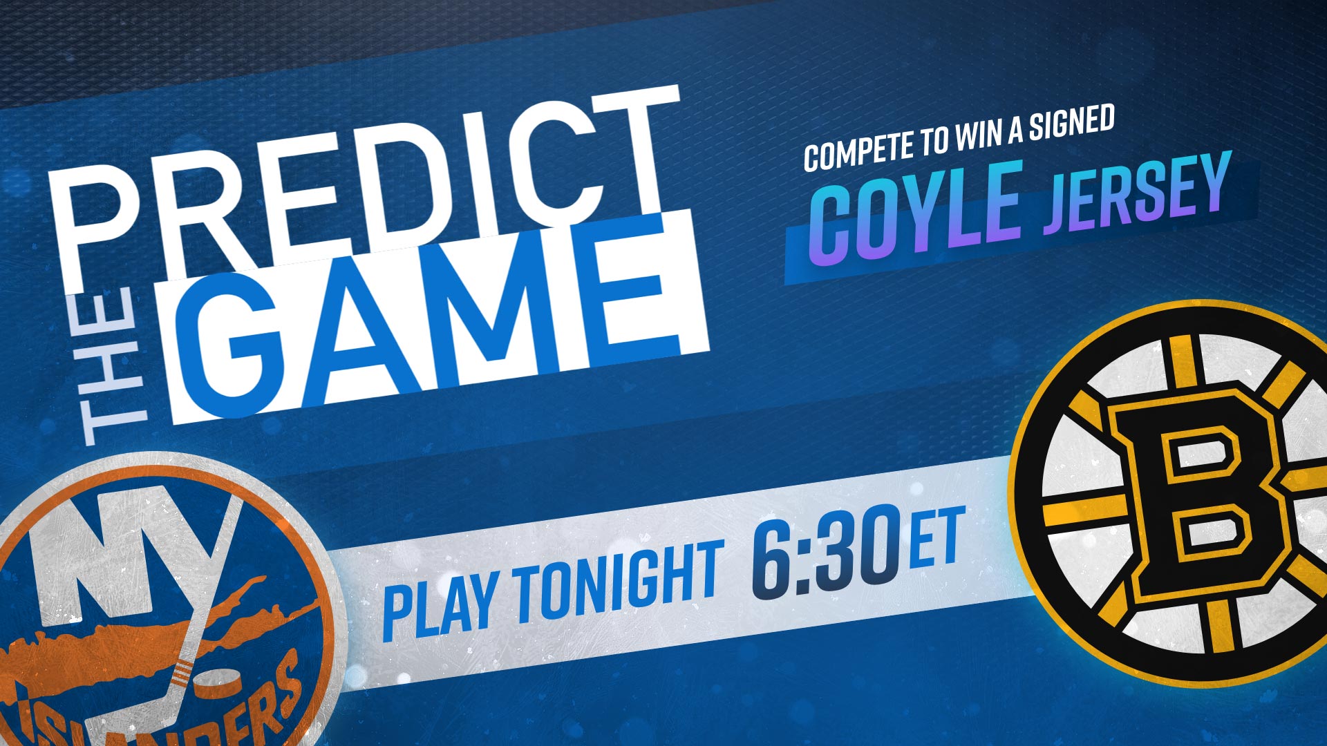 Bruins-Islanders "Predict the Game"