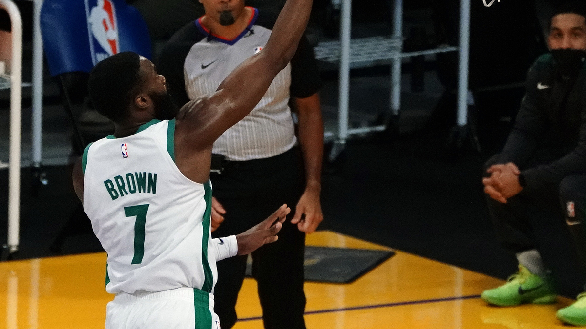 Boston Celtics forward Jaylen Brown