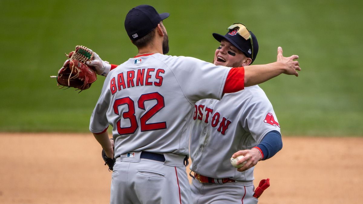 Boston Red Sox closer Matt Barnes, outfielder Alex Verdugo