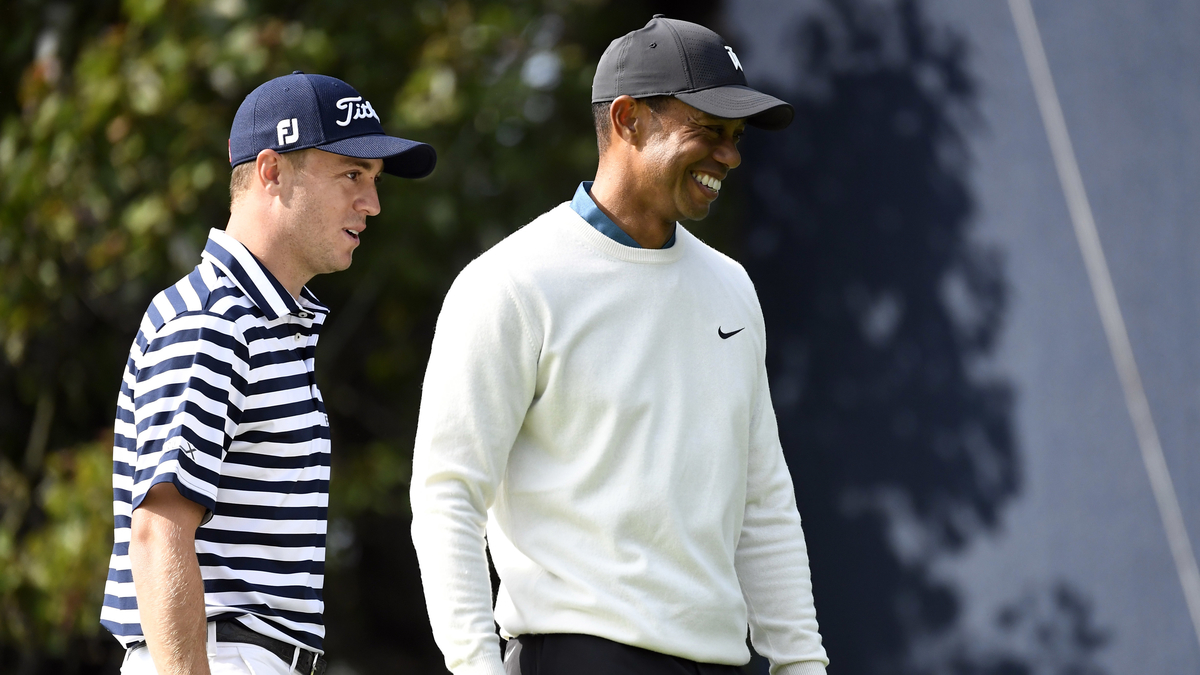 Justin Thomas and Tiger Woods
