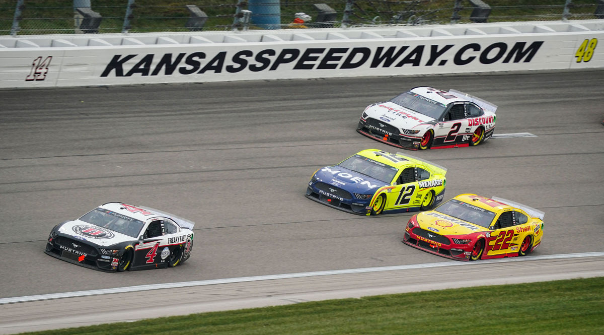 NASCAR drivers at Kansas Speedway