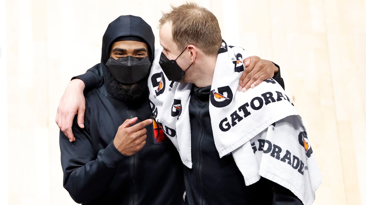 Utah Jazz guard Mike Conley and guard Joe Ingles