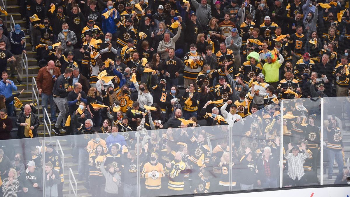 Boston Bruins fans at TD Garden