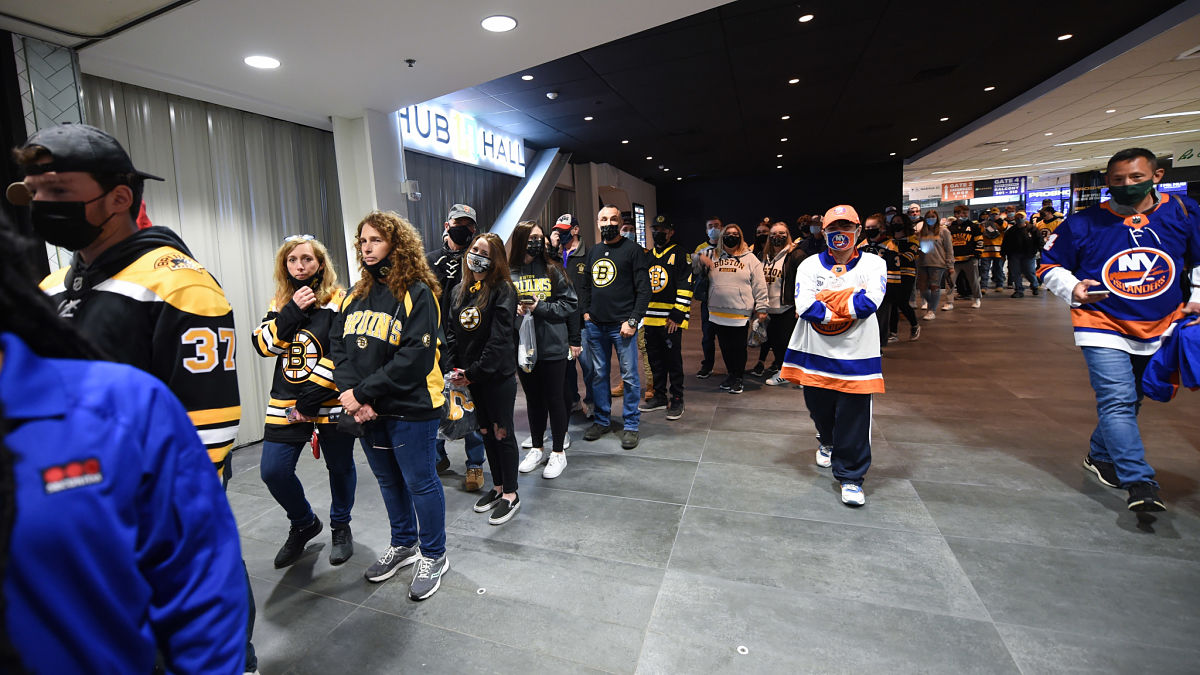 Boston Bruins fans at TD Garden