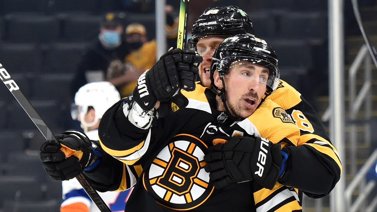 Boston Bruins Forwards Brad Marchand And David Pastrnak
