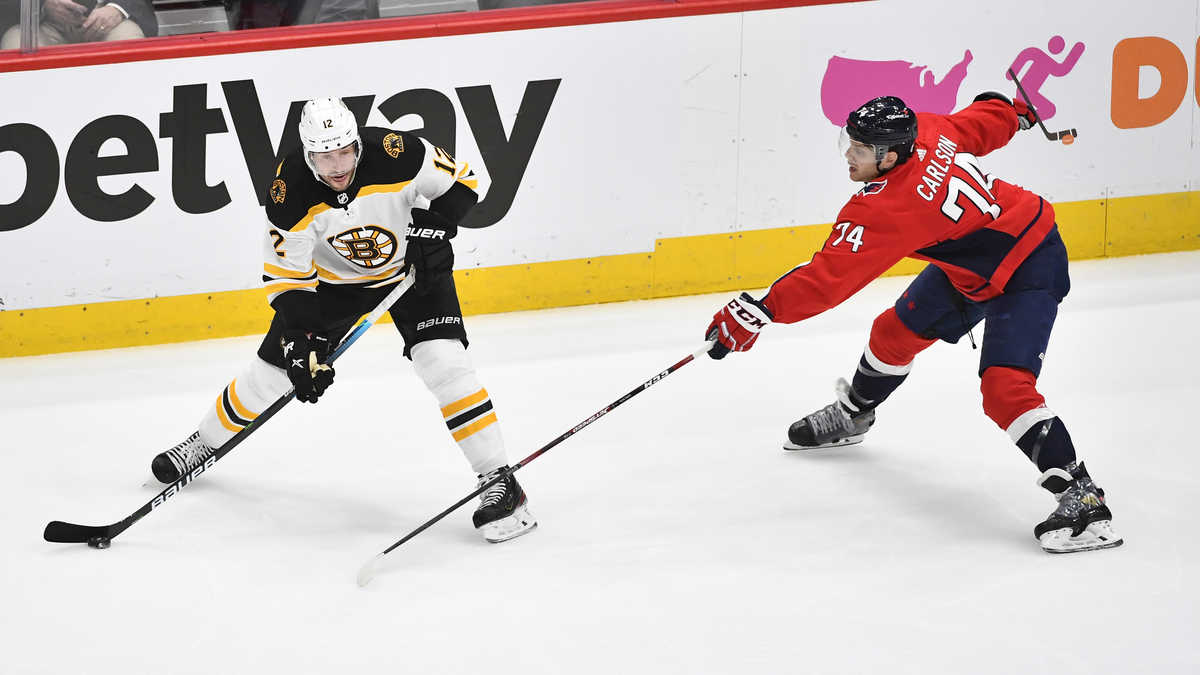 Boston Bruins winger Craig Smith, Washington Capitals defenseman John Carlson