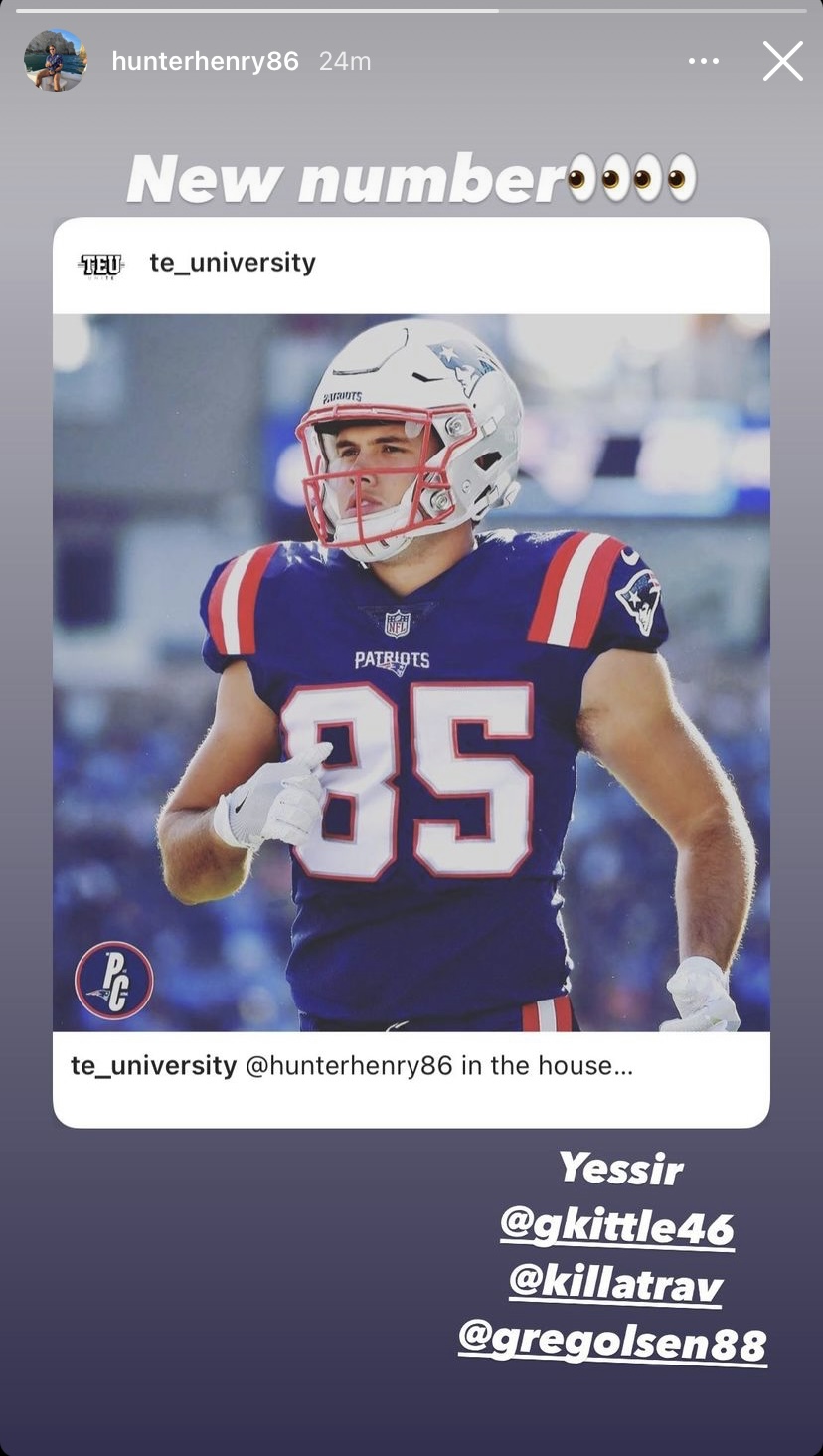 New England Patriots tight end Hunter Henry