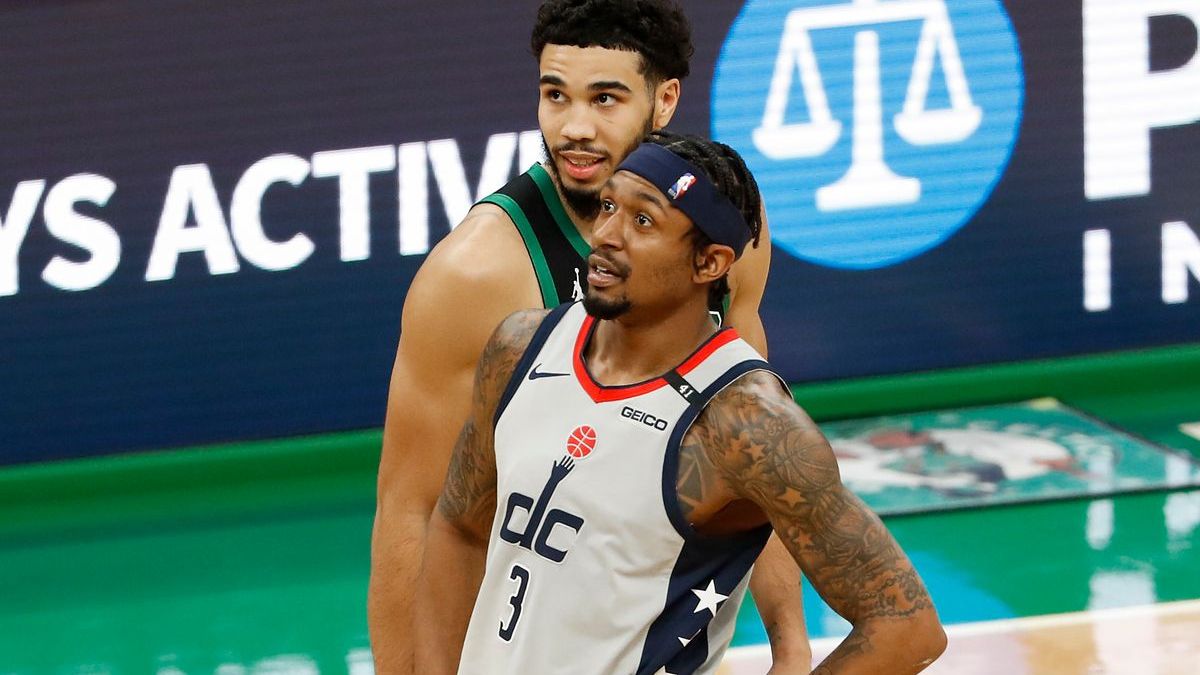 Boston Celtics forward Jayson Tatum, Washington Wizards guard Bradley Beal
