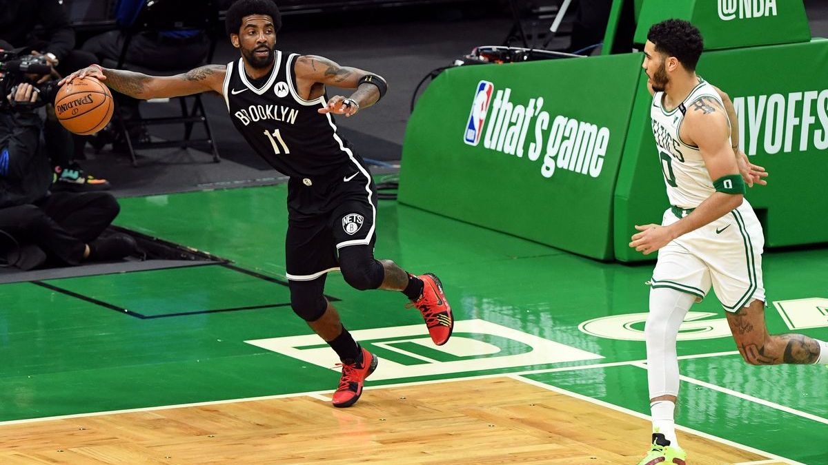 Brooklyn Nets guard Kyrie Irving, Boston Celtics forward Jayson Tatum