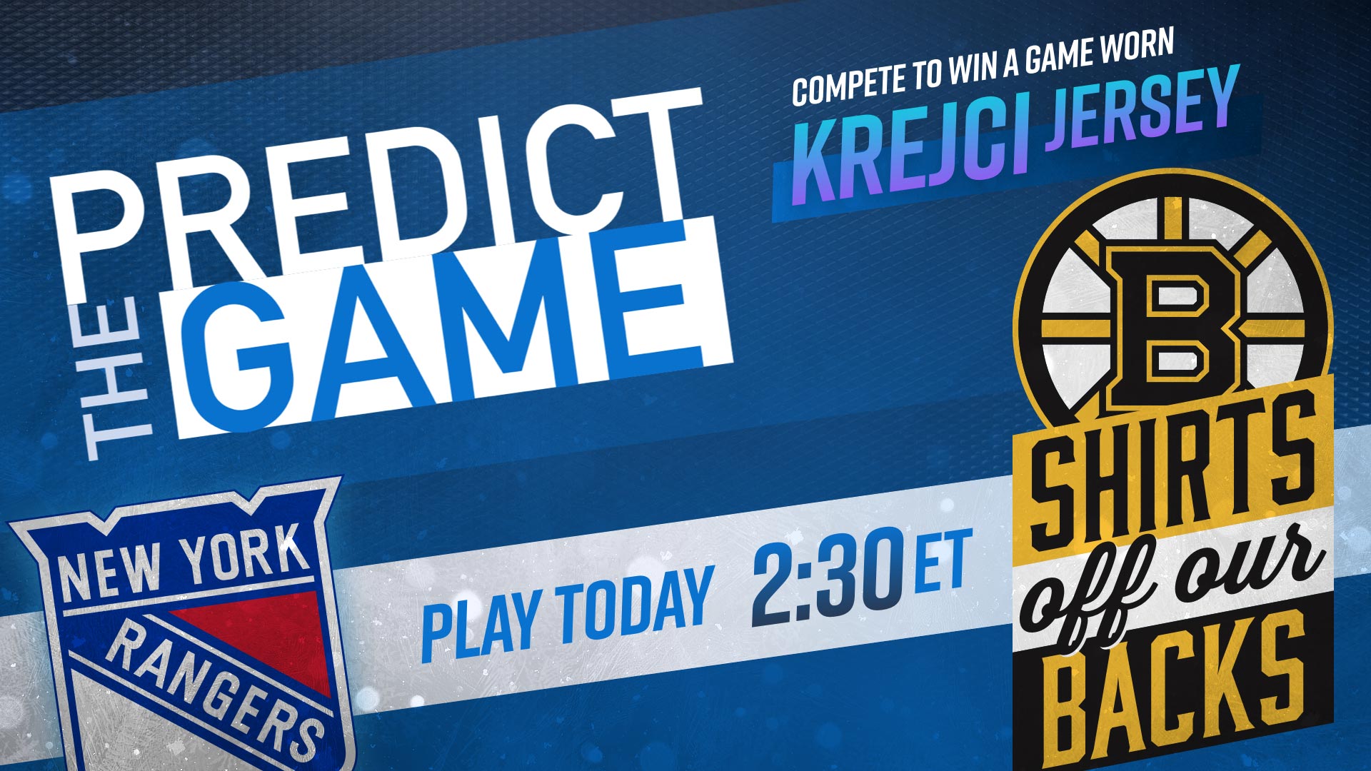 Bruins vs. Rangers "Predict the Game"