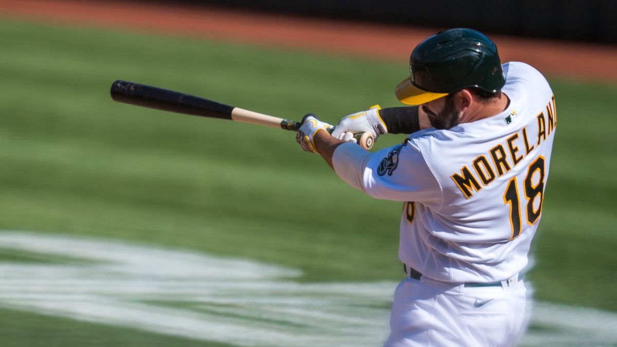 Oakland Athletics designated hitter Mitch Moreland