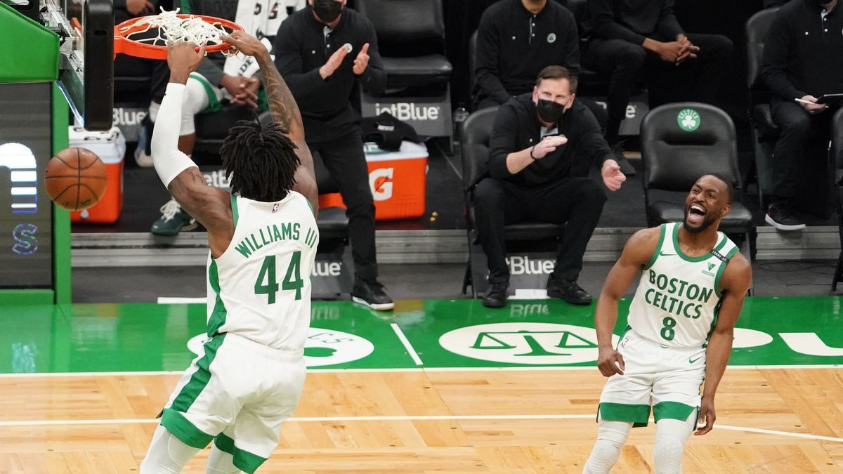 Boston Celtics center Robert Williams, guard Kemba Walker