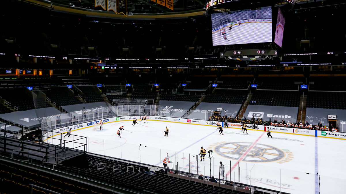 TD Garden during a Boston Bruins game