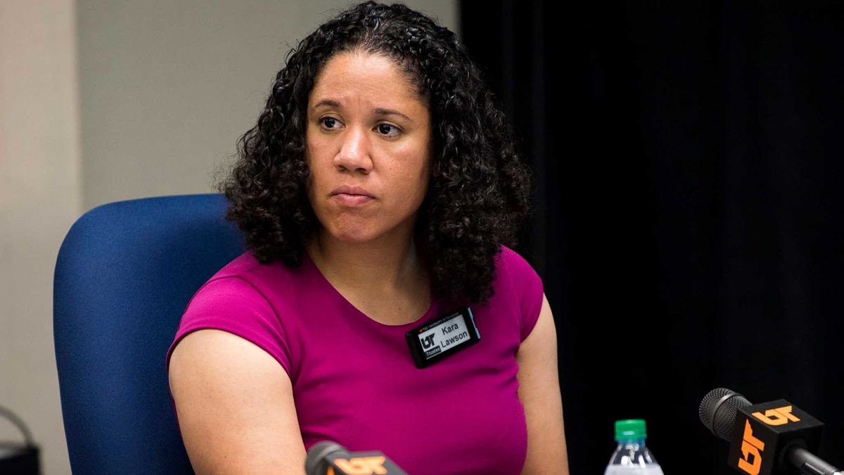 Duke women's basketball head coach Kara Lawson