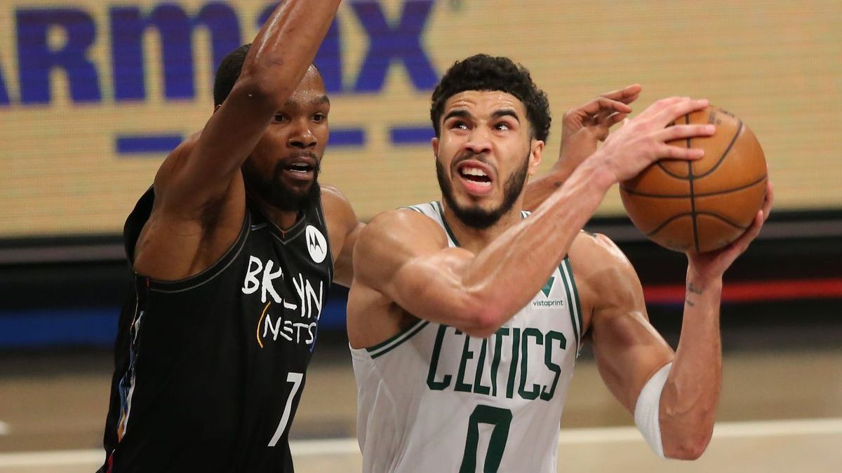 Brooklyn Nets forward Kevin Durant, Boston Celtics forward Jayson Tatum