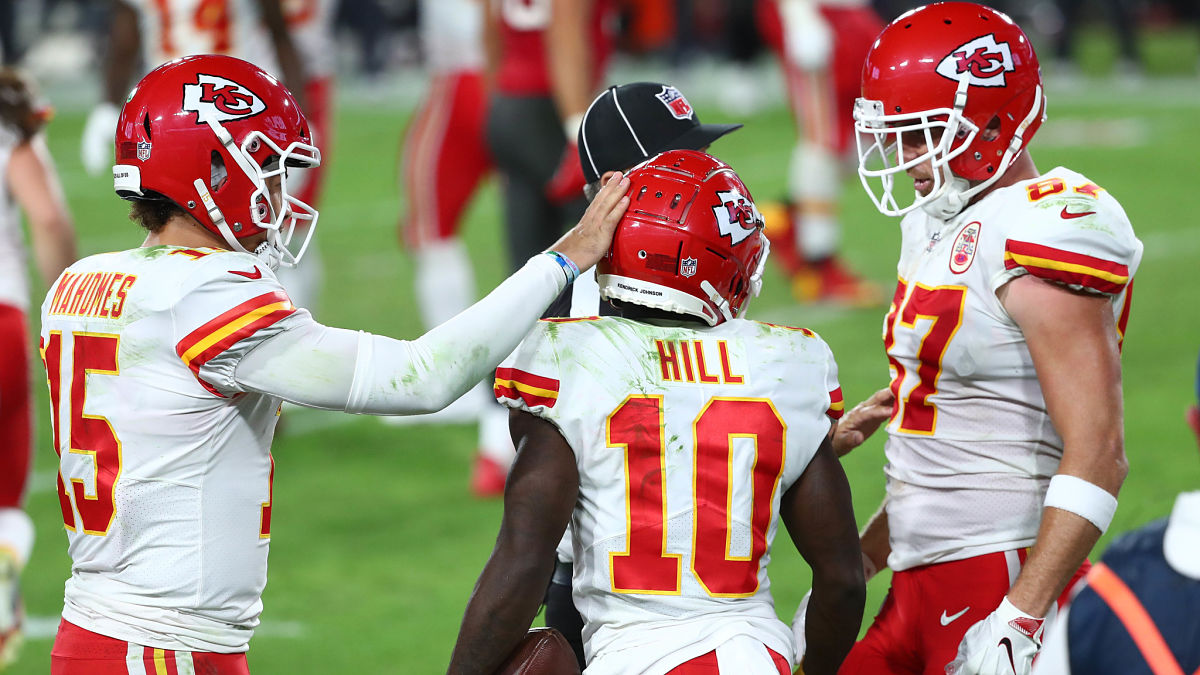 Patrick Mahomes, Tyreek Hill, Travis Kelce