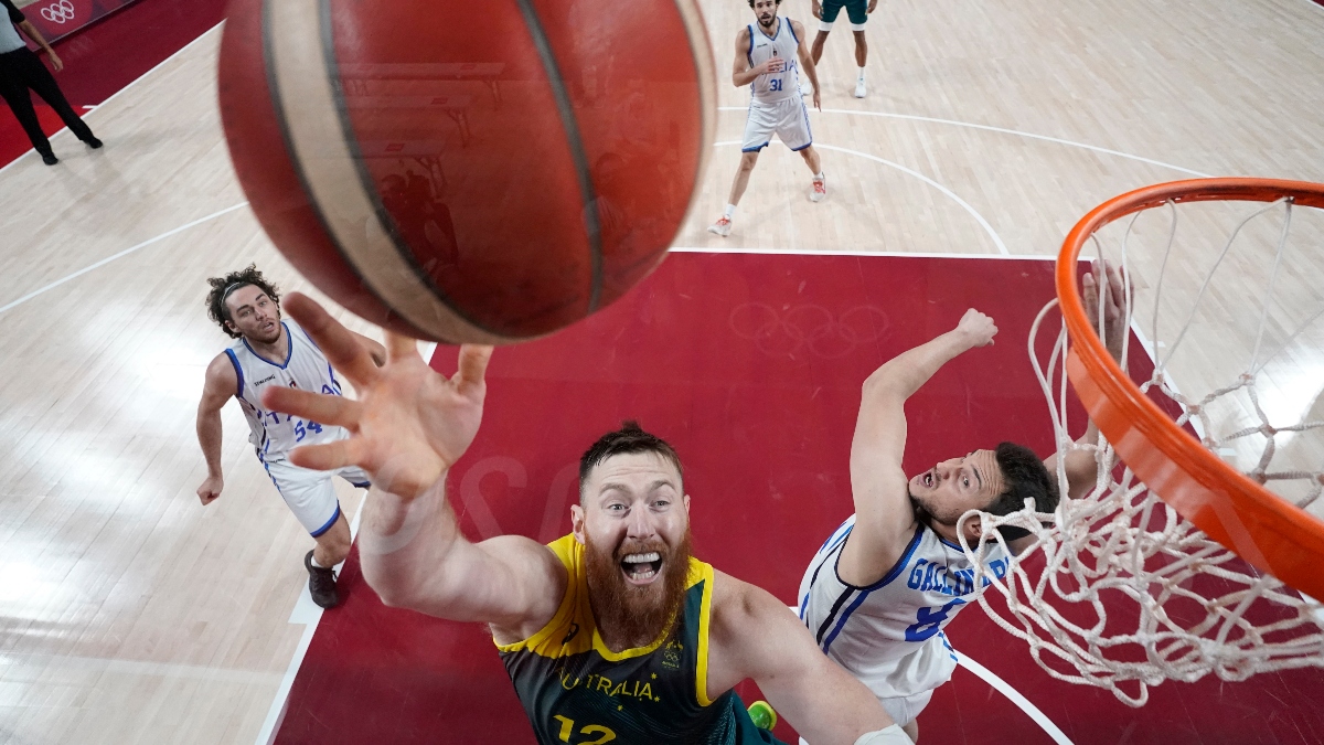 Australia and Toronto Raptors center Aron Baynes