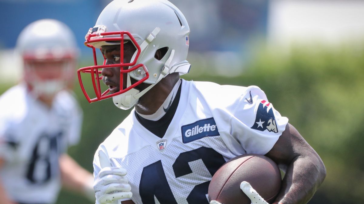 New England Patriots running back J.J. Taylor