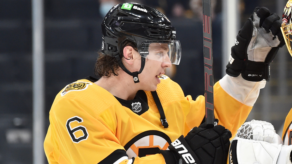 Boston Bruins defenseman Mike Reilly