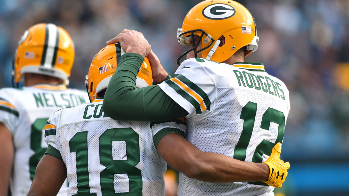 Green Bay Packers receiver Randall Cobb, quarterback Aaron Rodgers