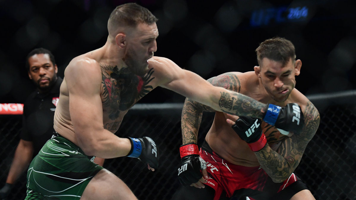 UFC fighters Conor McGregor and Dustin Poirier
