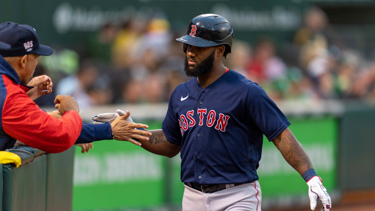 Boston Red Sox first baseman Danny Santana