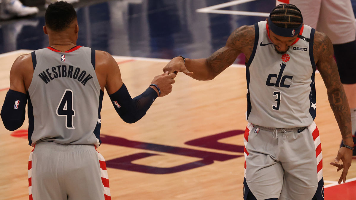 Washington Wizards guards Russell Westbrook and Bradley Beal