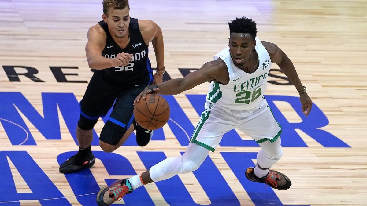 Boston Celtics wing Aaron Nesmith, Orlando Magic's DJ Hogg