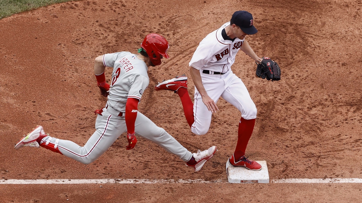 Boston Red Sox pitcher Nick Pivetta, Philadelphia Phillies outfielder Bryce Harper