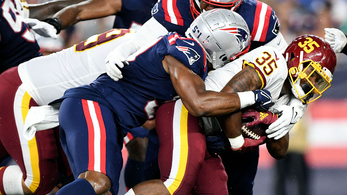 New England Patriots defensive end Ronnie Perkins