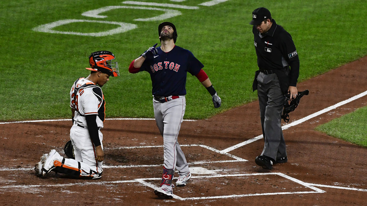 Boston Red Sox left fielder J.D. Martinez