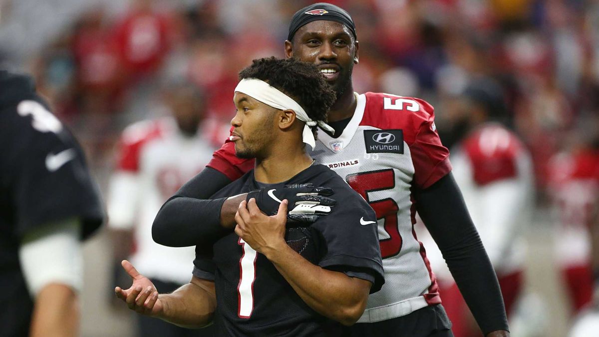 Arizona Cardinals linebacker Chandler Jones and quarterback Kyler Murray