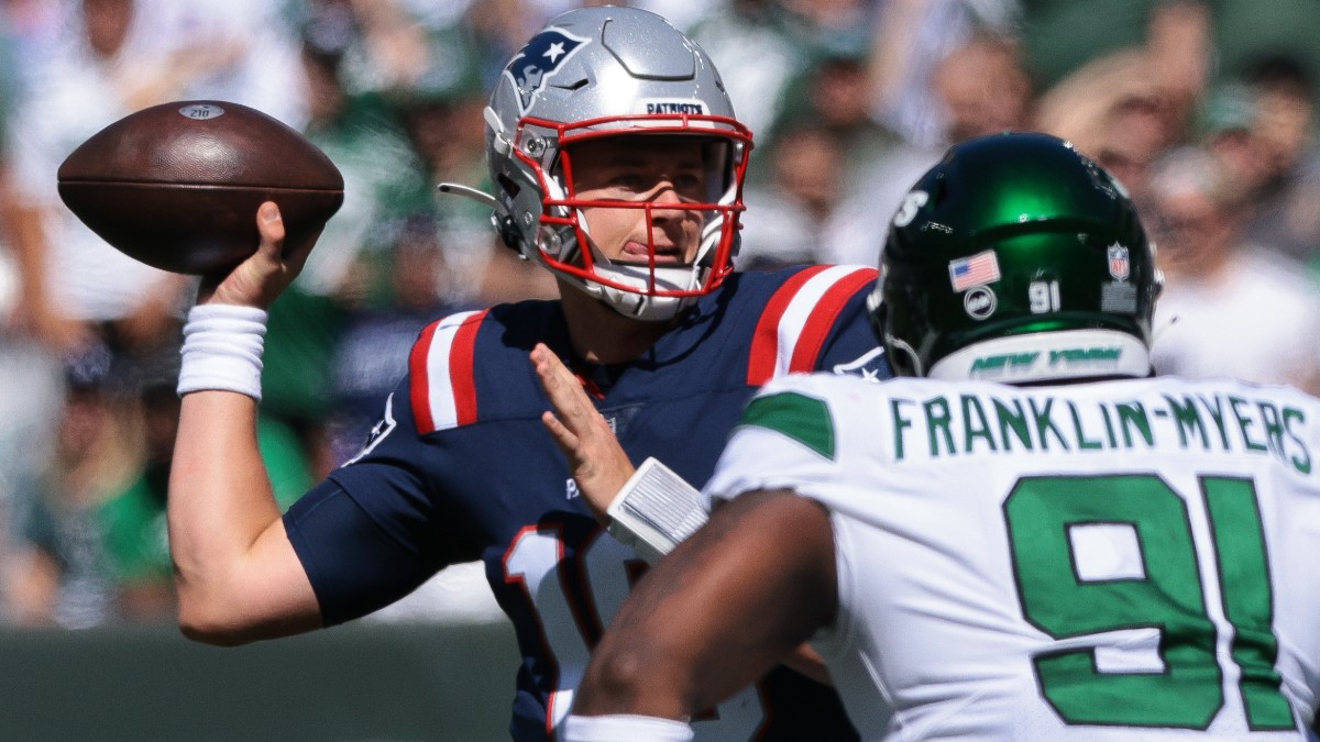 New England Patriots quarterback Mac Jones