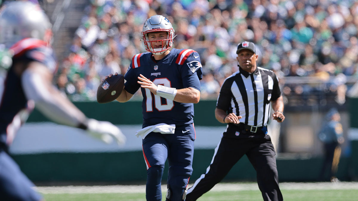 New England Patriots quarterback Mac Jones