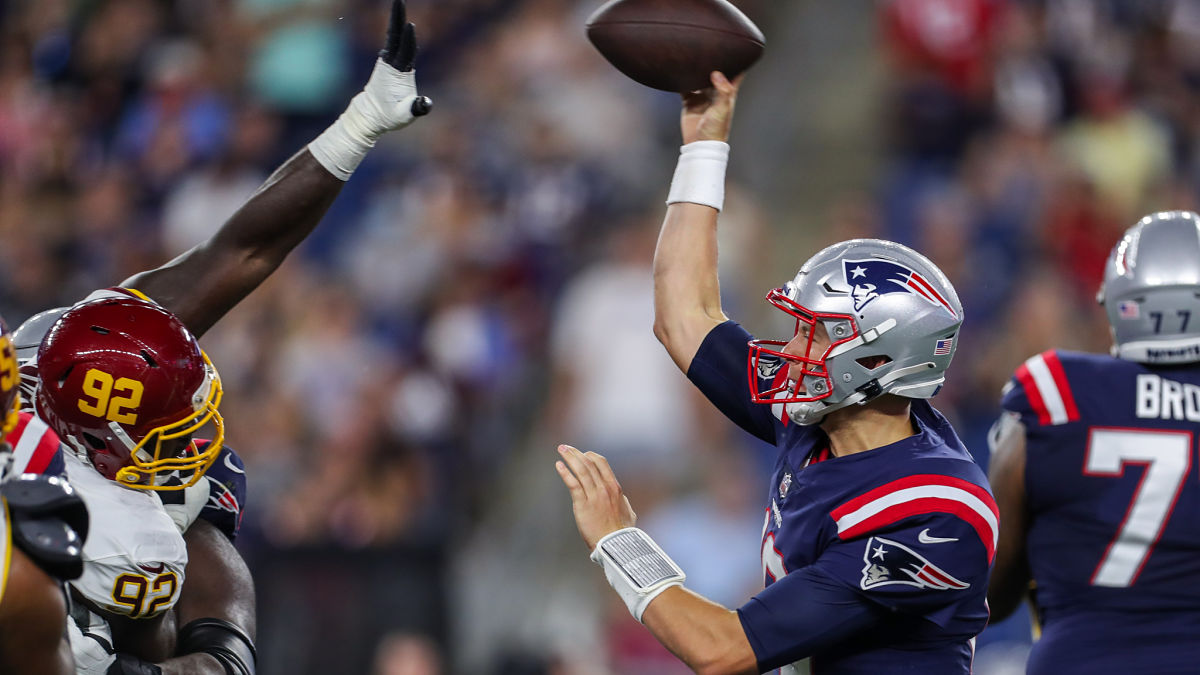 New England Patriots quarterback Mac Jones