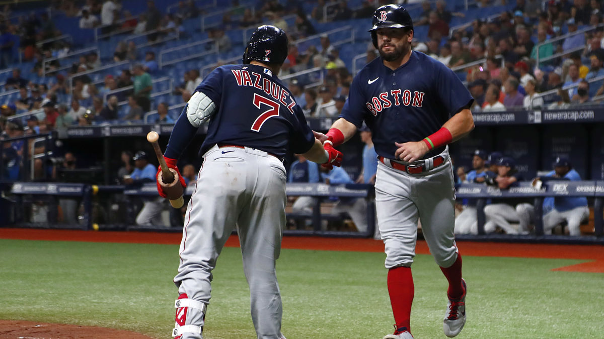 Boston Red Sox left fielder Kyle Schwarber