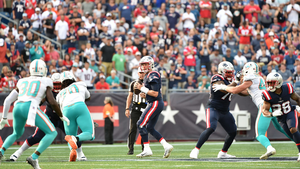 New England Patriots quarterback Mac Jones