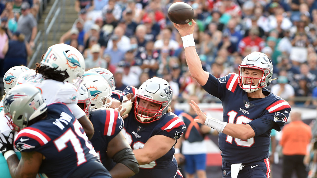New England Patriots quarterback Mac Jones