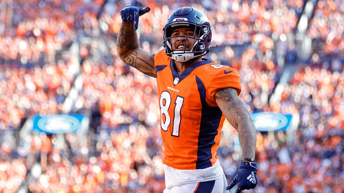 Denver Broncos wide receiver Tim Patrick