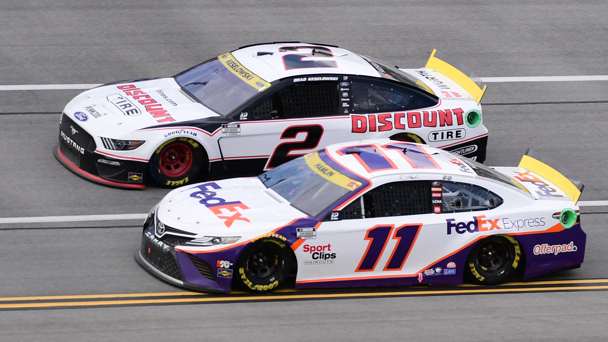 NASCAR Cup Series drivers Brad Keselowski and Denny Hamlin