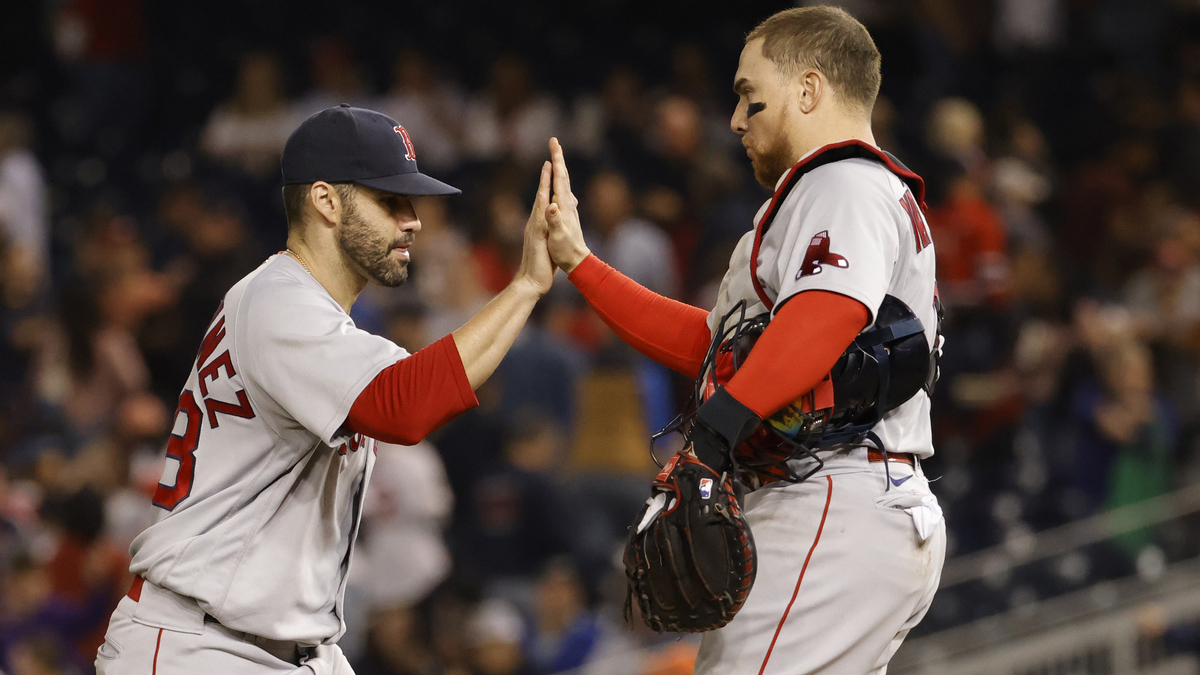 Boston Rede Sox catcher Christian Vázquez, outfielder/DH J.D. Martinez