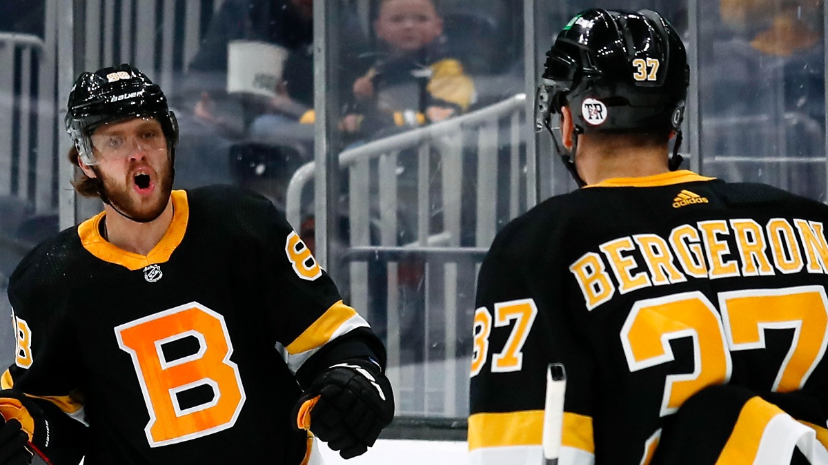 Boston Bruins Right-Winger David Pastrnak, Center Patrice Bergeron