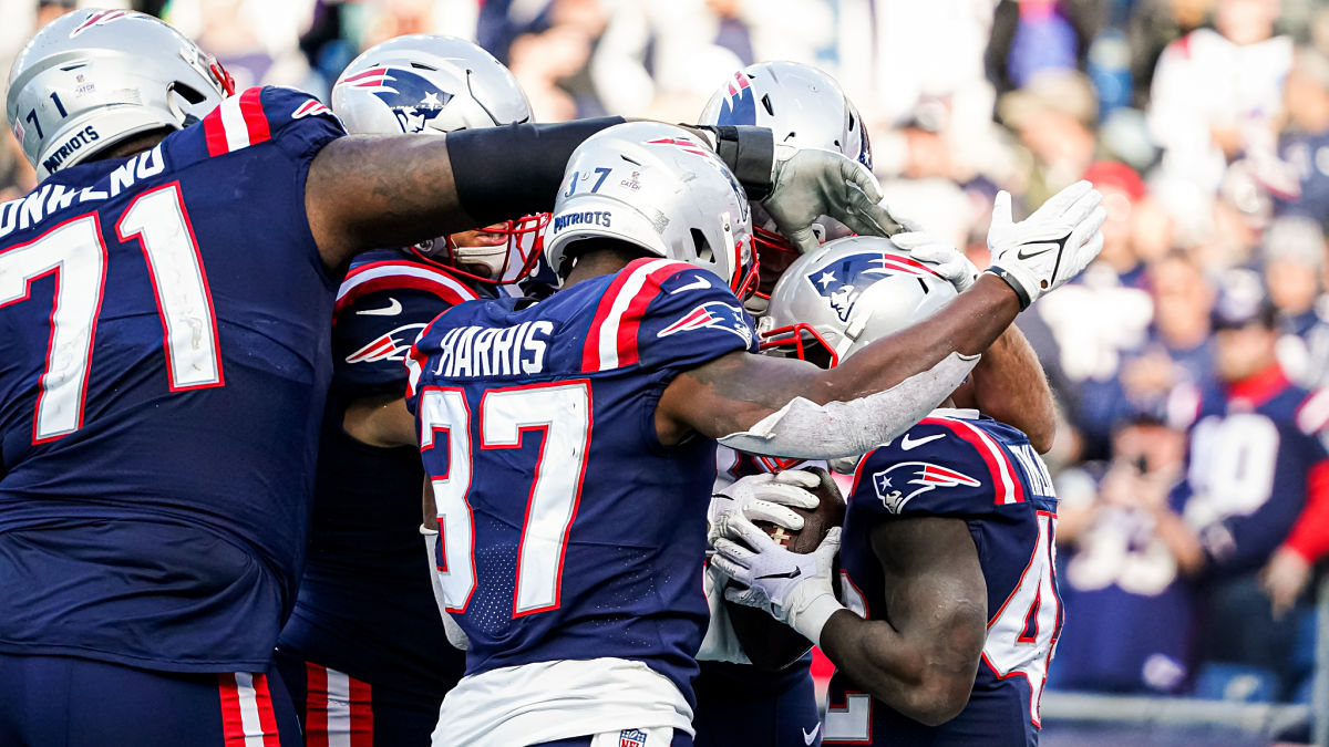 New England Patriots running back J.J. Taylor