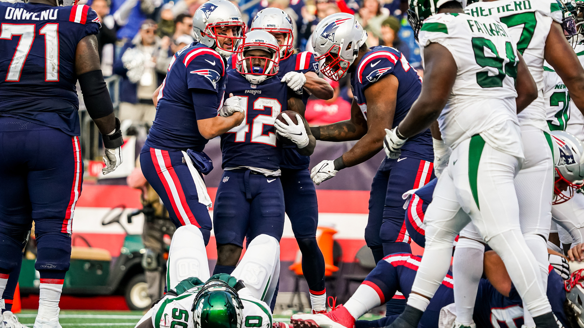 New England Patriots running back JJ Taylor