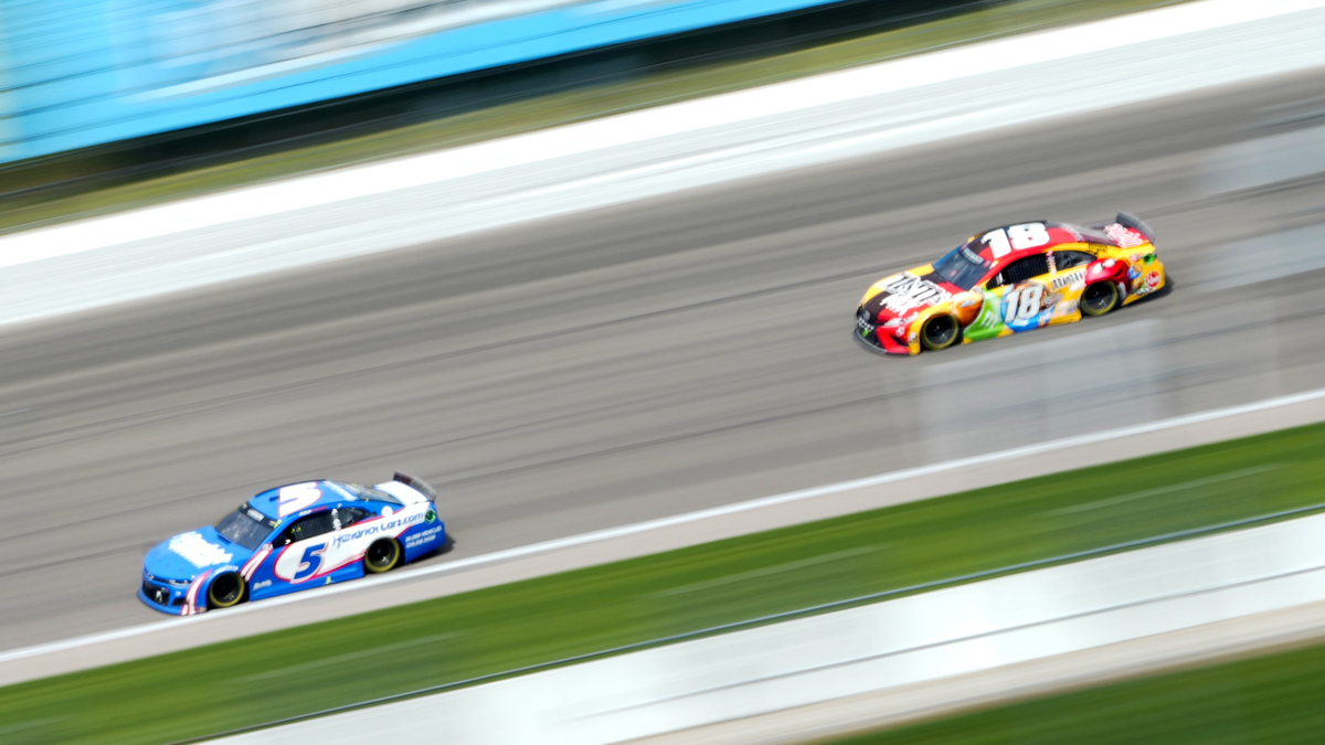 NASCAR drivers Kyle Larson and Kyle Busch