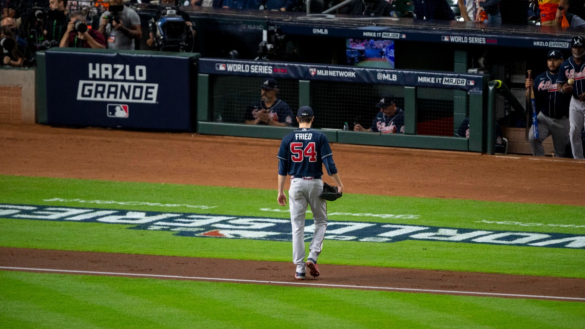 Atlanta Braves pitcher Max Fried at World Series