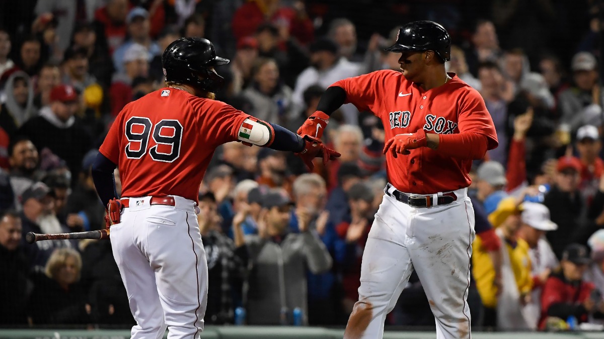 Boston Red Sox Third Baseman Rafael Devers, Outfielder Alex Verdugo